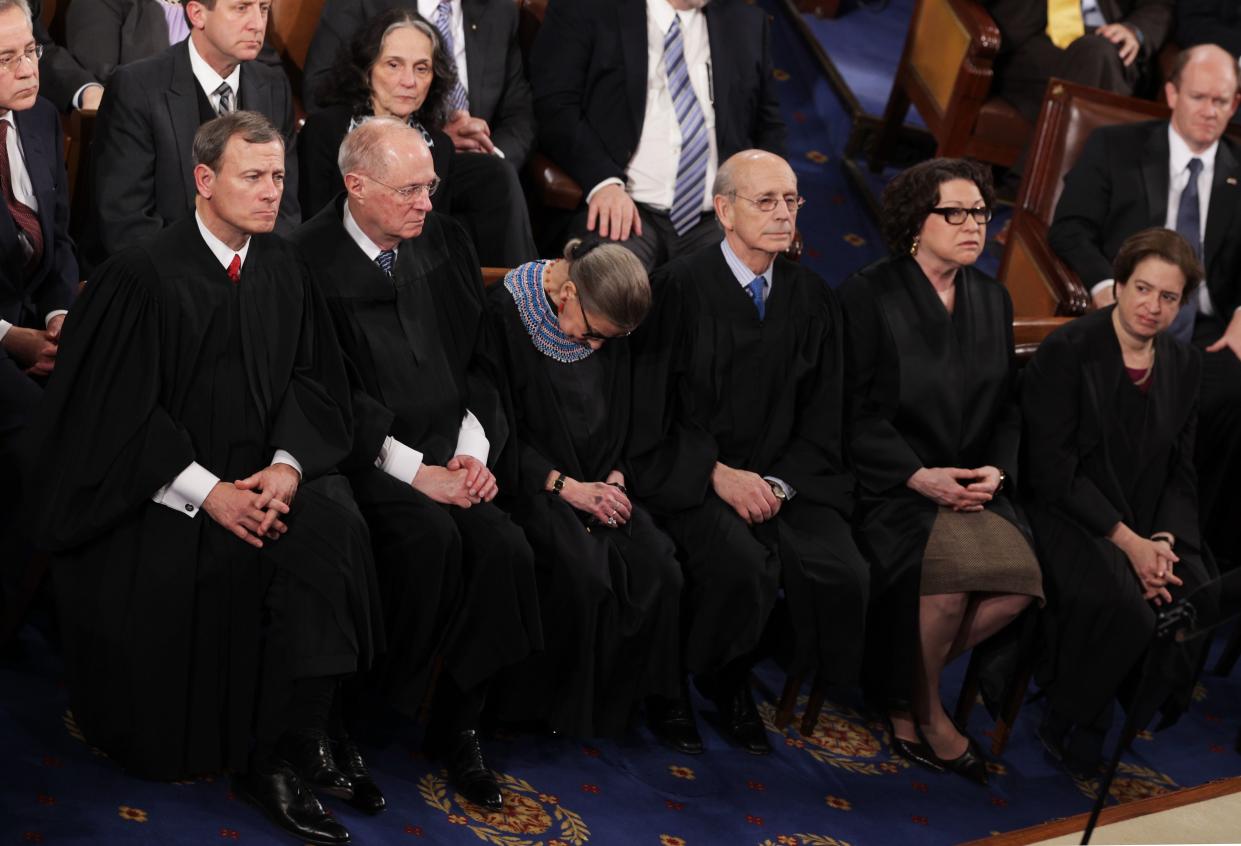 Six Supreme Court justices attended President Barack Obama's State of the Union address in 2015, but only five of them stayed awake. Associate Justice Ruth Bader Ginsburg later acknowledged she was "not 100% sober."