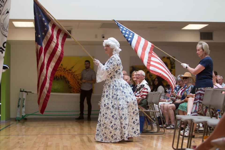 Community members gather at the St. George Active Life Center for the annual Flag Day ceremony Tuesday, June 14, 2022.