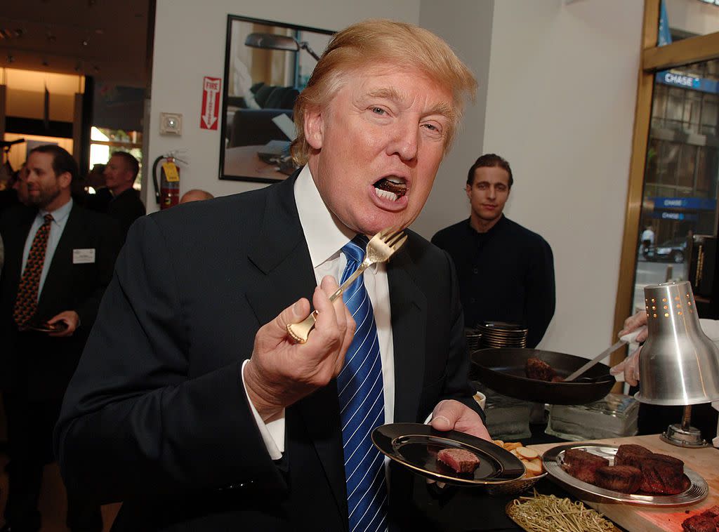 Donald Trump Eating Steak