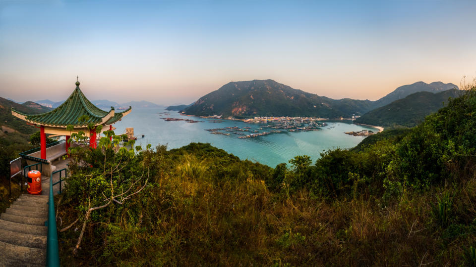 A view of Lamma Island in Hong Kong.