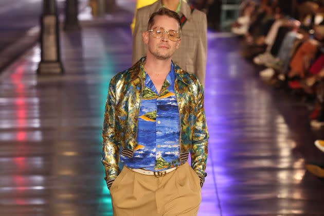 Macaulay Culkin walks the runway at the 2021 Gucci Love Parade down Hollywood Boulevard on Nov. 2, 2021, in Hollywood, California. (Photo: Taylor Hill via Getty Images)