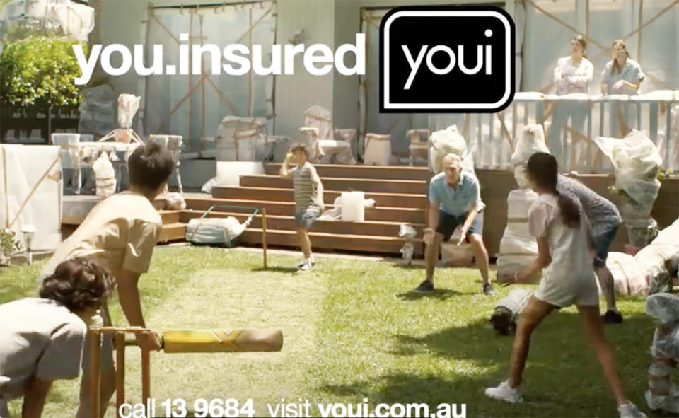The Youi insurance ad featuring Damien Fleming.