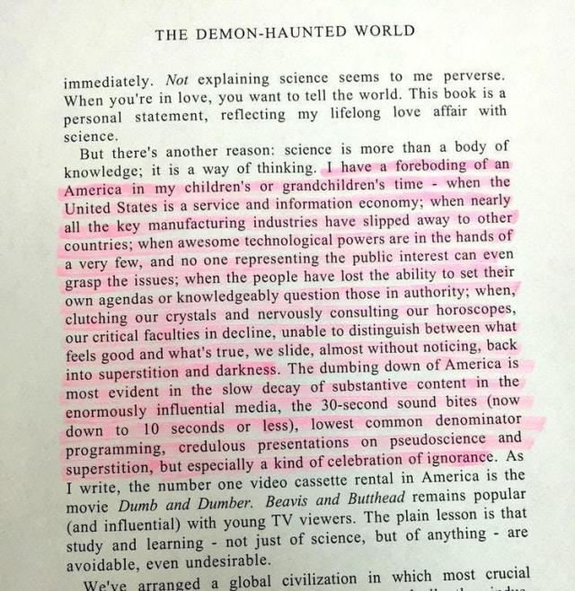 This Carl Sagan Prediction From 1995 Is Surprisingly Correct