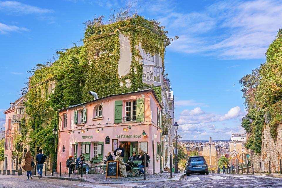 Montmarte’s historic Rue de l’Abreuvoir was used as the backdrop for scenes in ‘Emily in Paris’ (Getty Images)