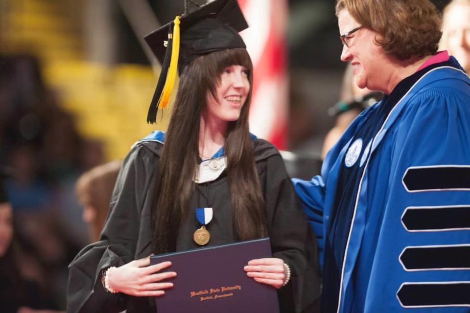 The author at her college graduation