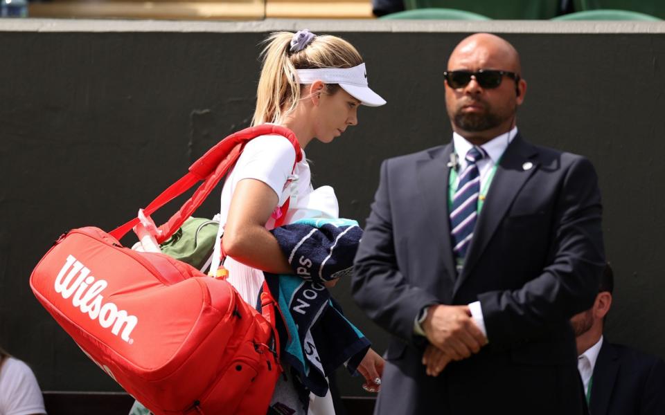 Katie Boulter crashes out of Wimbledon in 51 minutes after straight-sets thrashing - GETTY IMAGES