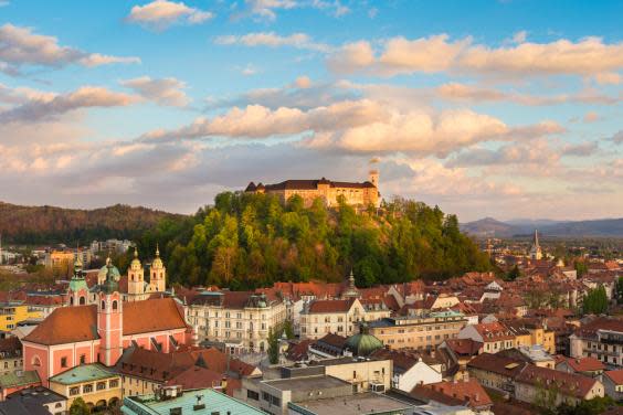 Ljubljana Castle is a distinctive landmark above the city (Getty/iStock)