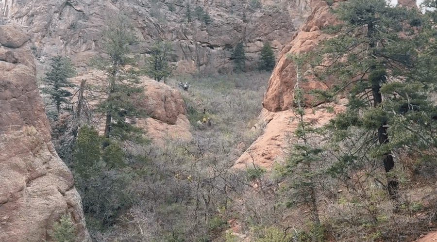 High angle rescue Cheyenne Cañon