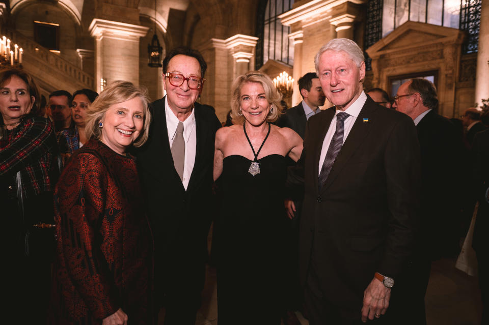 Hillary Clinton, Maurice Saatchi, Lynn Forester de Rothschild and Bill Clinton