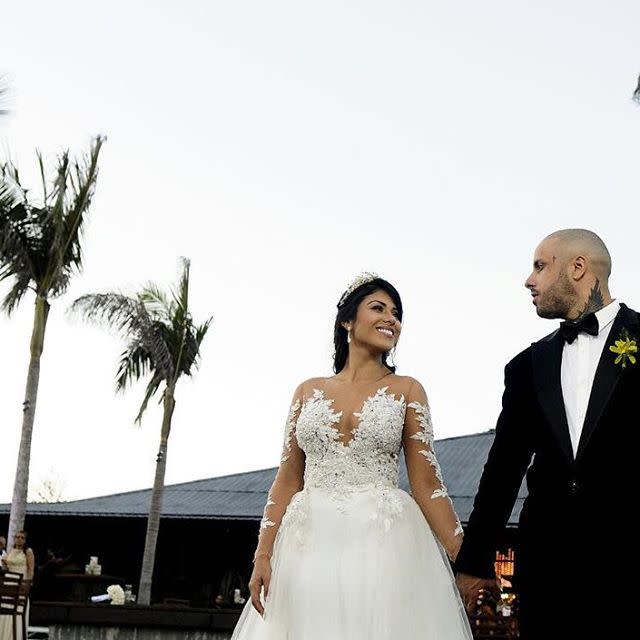 Nicky Jam y su esposa