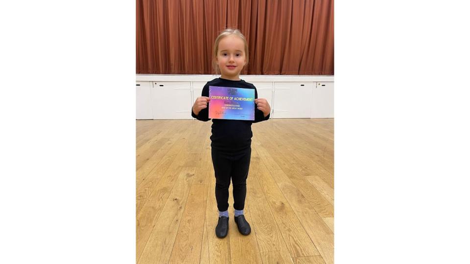 Ella had a dance performance this week