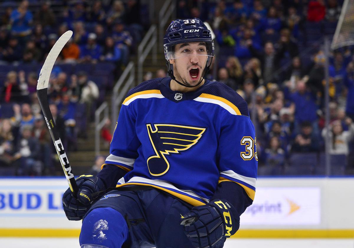 Blues' Jordan Kyrou listed as game-time decision Tuesday vs. Maple