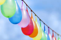 <p><strong>4. Try a New Twist on Water Balloons: </strong>Fill balloons with water, then attach with string to the low branches of a tree or a clothesline for a game of <a rel="nofollow noopener" href="https://www.amazon.com/bunches-222-Total-Water-Balloons/dp/B0722SQL5D/?tag=syndication-20" target="_blank" data-ylk="slk:water balloon;elm:context_link;itc:0;sec:content-canvas" class="link ">water balloon</a> piñatas.</p><p><strong>What you'll need: </strong><span><em>Water balloons ($12 for 222 balloons; <a rel="nofollow noopener" href="https://www.amazon.com/bunches-222-Total-Water-Balloons/dp/B0722SQL5D/?tag=syndication-20" target="_blank" data-ylk="slk:amazon.com;elm:context_link;itc:0;sec:content-canvas" class="link ">amazon.com</a>)</em></span><br></p>