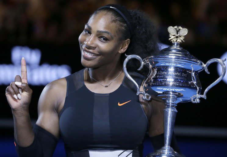 Serena Williams won her 23rd Grand Slam title by winning the Australian Open. (AP)