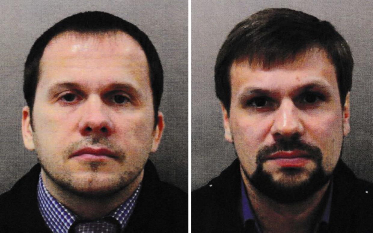 Metropolitan Police handout of Salisbury suspects Alexander Petrov (left) and Ruslan Boshirov - PA