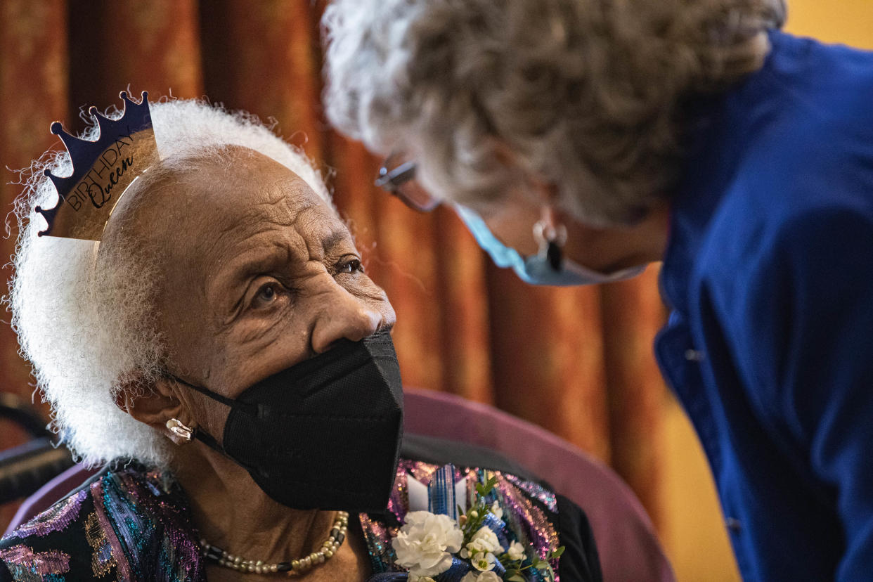 Florence Hamilton, former secretary of the Doña Ana County NAACP, celebrates her 100th birthday Saturday, Jan. 15, 2022, in Las Cruces.