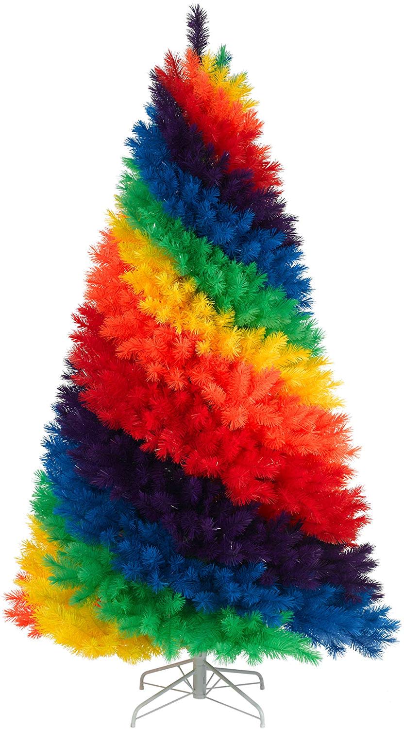alternative christmas trees rainbow 