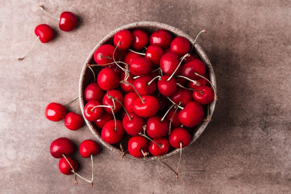 cherries in a bowl red cherries ready to eat