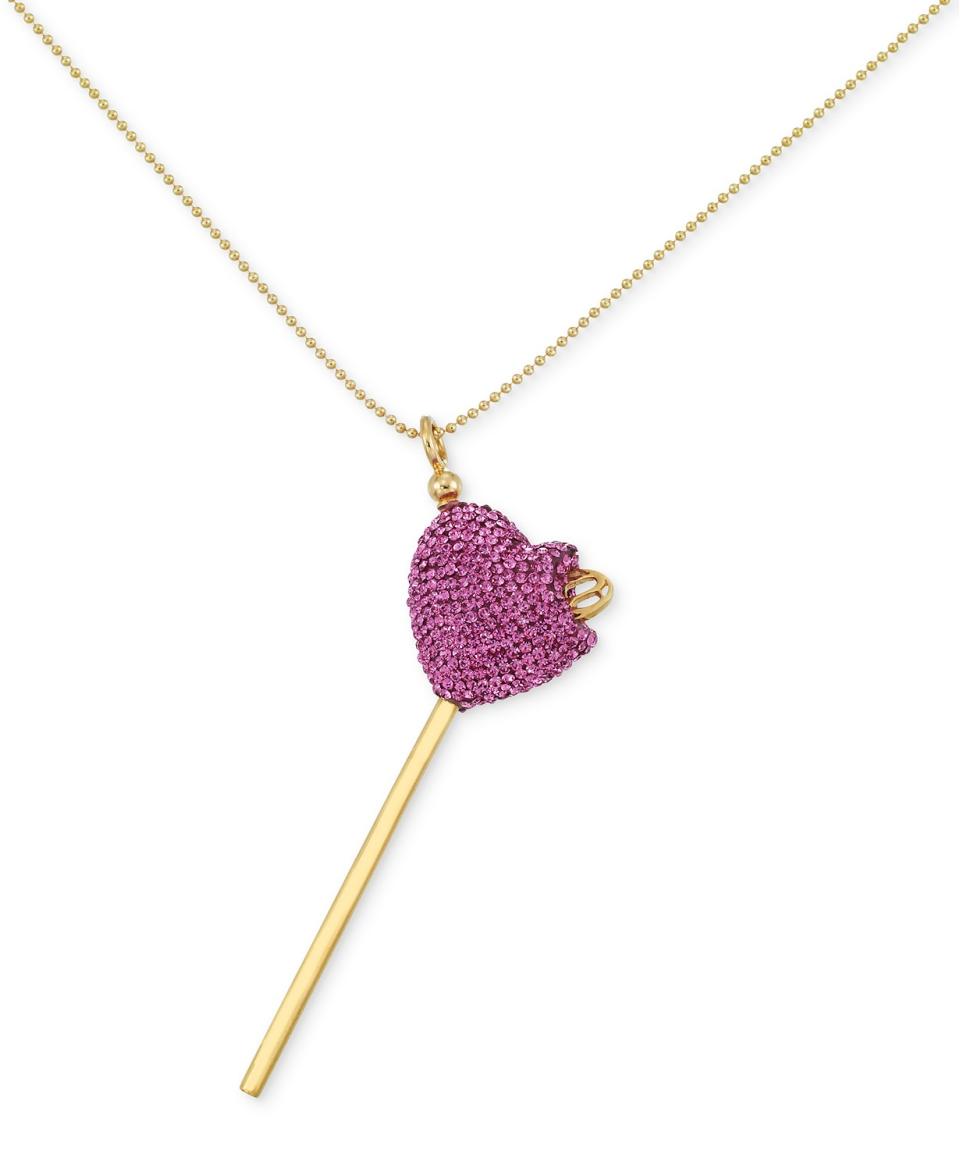 Simone I. Smith Crystal Heart Lollipop Pendant Necklace (Photo: Macys)