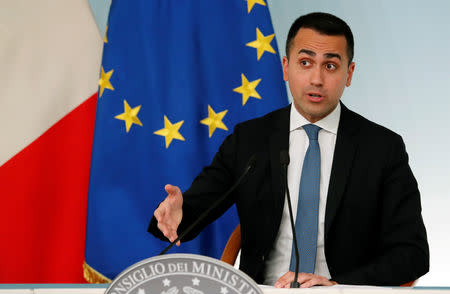 FILE PHOTO: Italian Deputy Prime Minister Luigi di Maio holds a news conference in Rome, Italy, March 8, 2019. REUTERS/Remo Casilli/File Photo