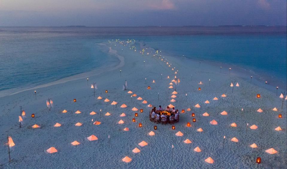 A private sandbank dinner experience at Soneva Fushi (Soneva / Evening Standard)