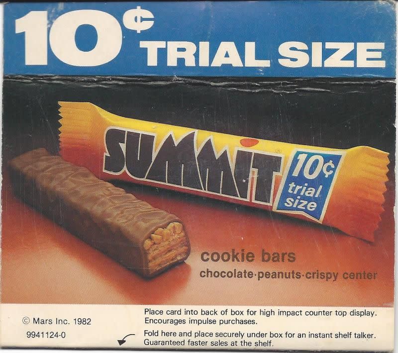 vintage sign of summit candy bar