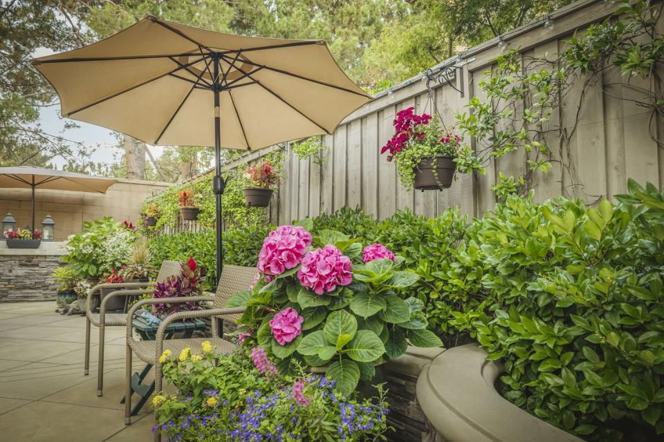 backyard shade ideas patio umbrella