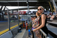 Fans watching the race from the grandstand. (PHOTO: Singapore GP)