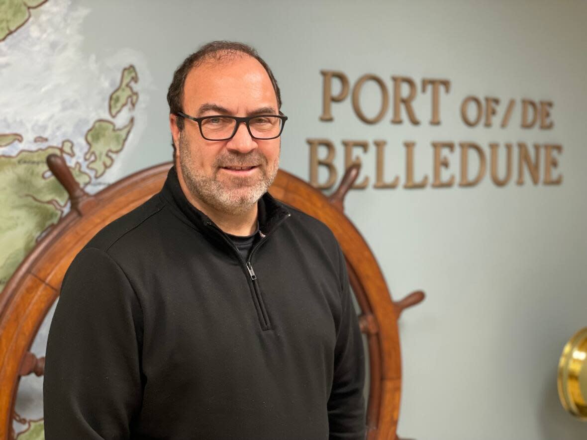 Port of Belledune CEO Denis Caron said new conveyor systems will be able to connect directly to large vessels and handle dry goods more efficiently. (Alexandre Silberman/CBC - image credit)