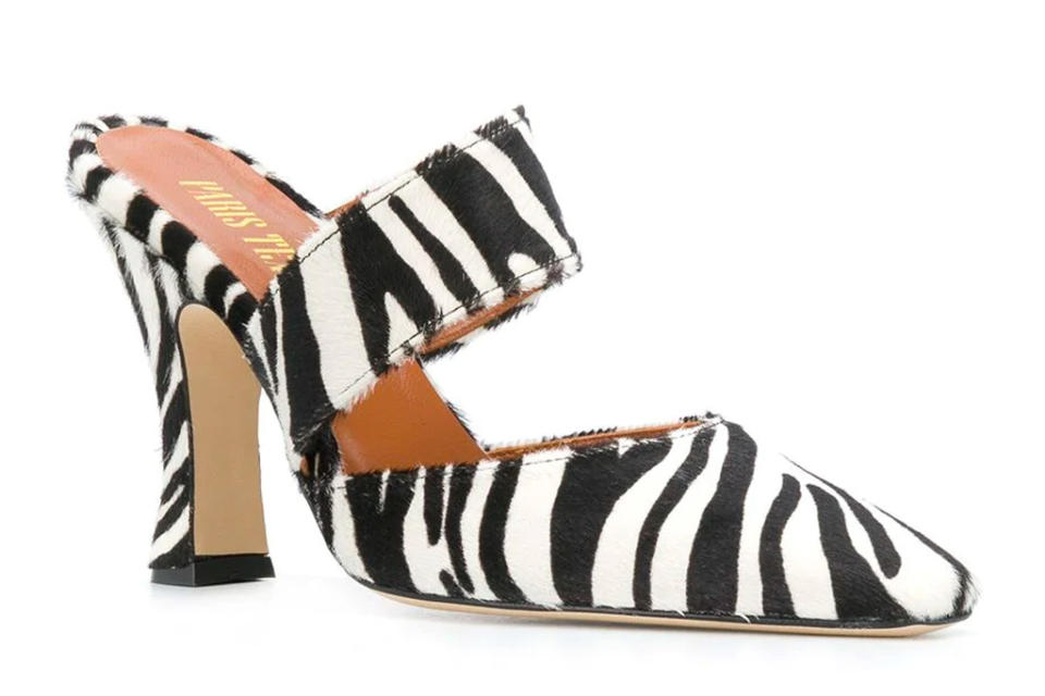 sandals, zebra, heels, paris texas