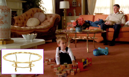 Henry & Betty Francis’ Glass & Gold Colored Coffee Table