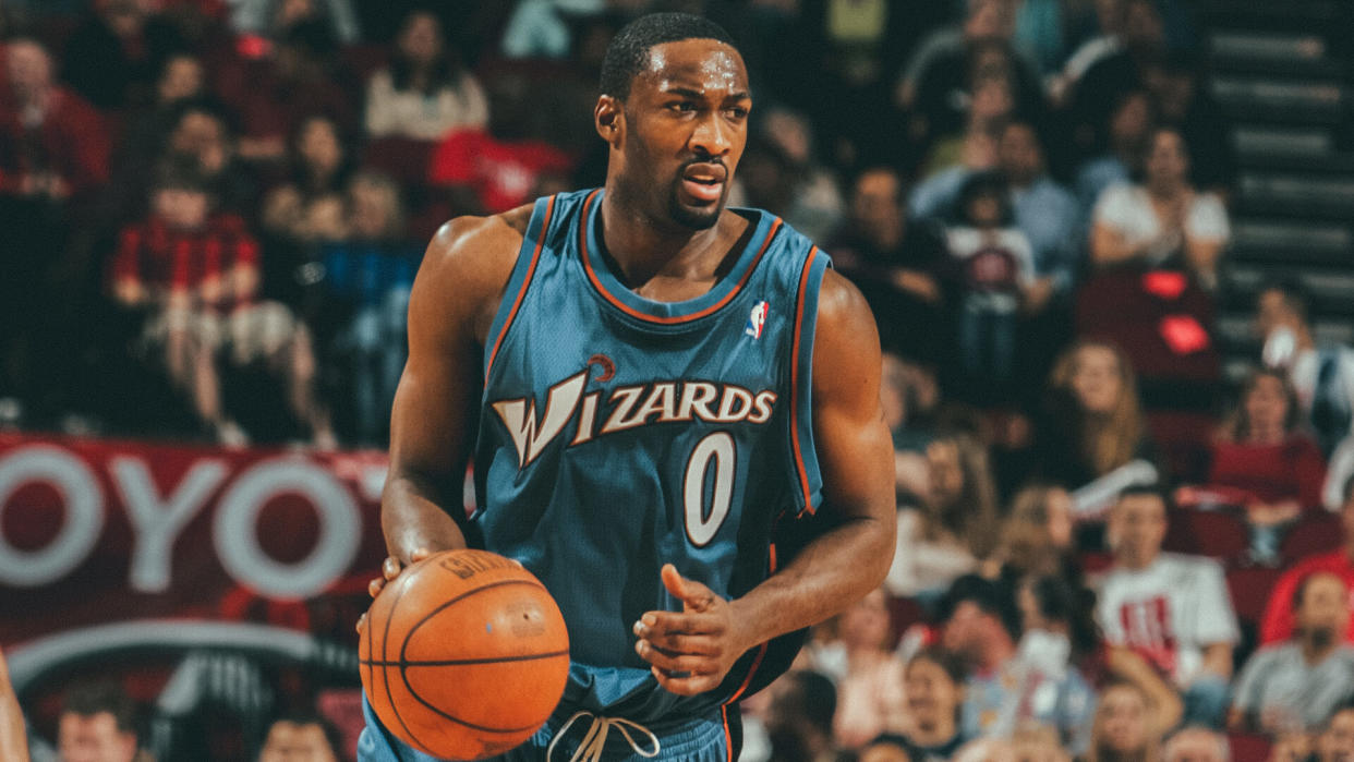 NBA Basketball - Washington Wizards Gilbert Arenas against Houston Rockets on Feb.