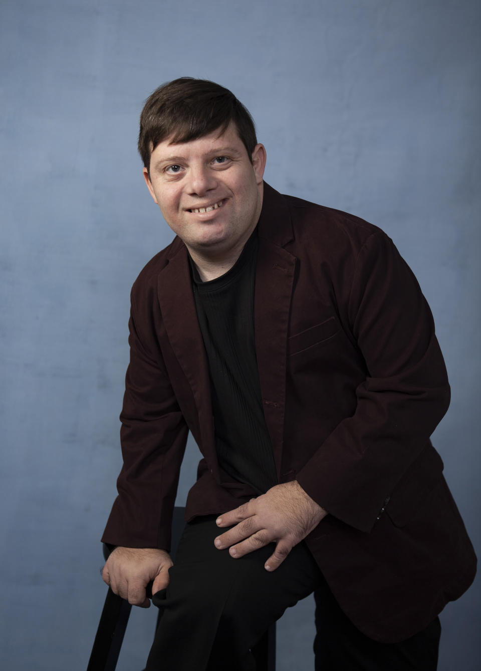 In this Dec. 5, 2019, photo Zack Gottsagen poses for a portrait in Los Angeles. Gottsagen was named one of The Associated Press’ Breakthrough Entertainers of 2019. (Photo by Rebeca Cabage/Invision/AP)