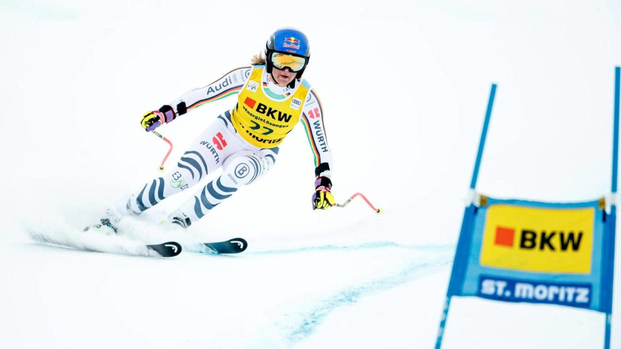 Abfahrt in St. Moritz: Aicher Sechste beim Shiffrin-Sieg