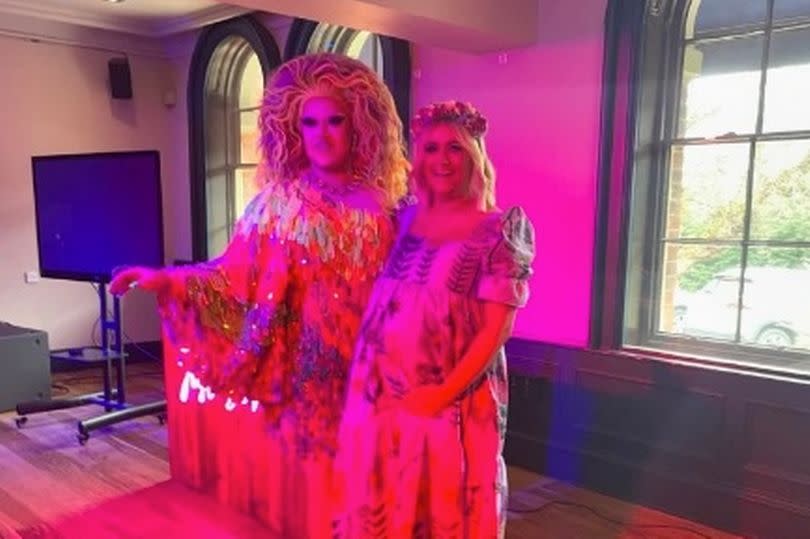 Entertainment was provided by a drag queen