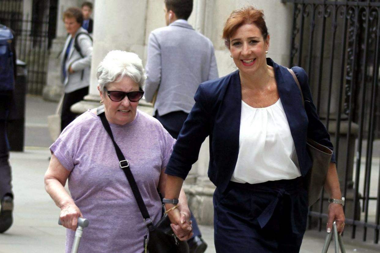 Maribel Parody and her daughter Dimitra Flynn outside court (Richard Gittins)