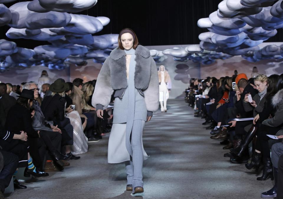 The Marc Jacobs Fall 2014 collection is modeled at Fashion Week in New York, Thursday, Feb. 13, 2014. (AP Photo/Kathy Willens)