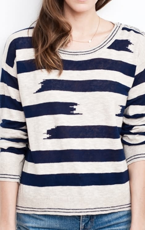 Slouchy Freestyle Striped Sweater