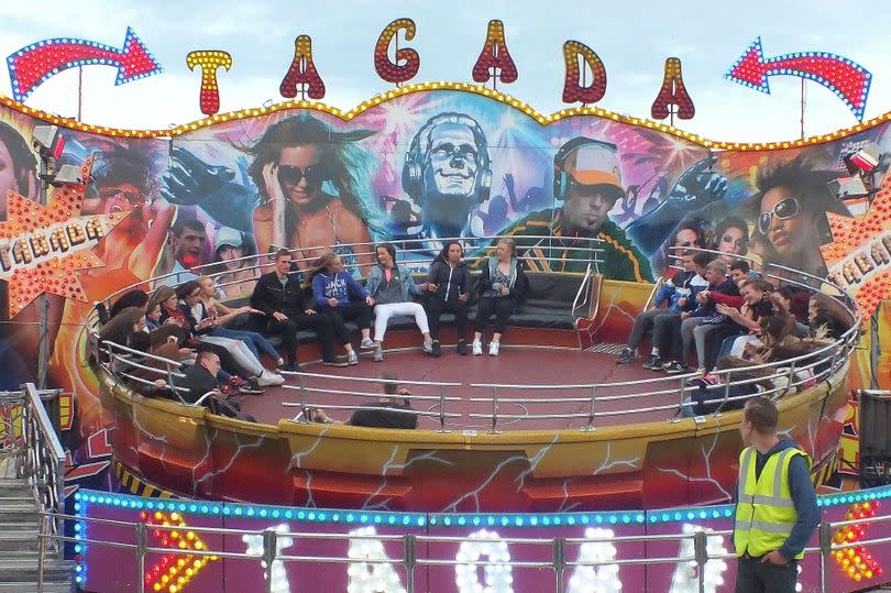 Riders on the Tagada at The Hoppings