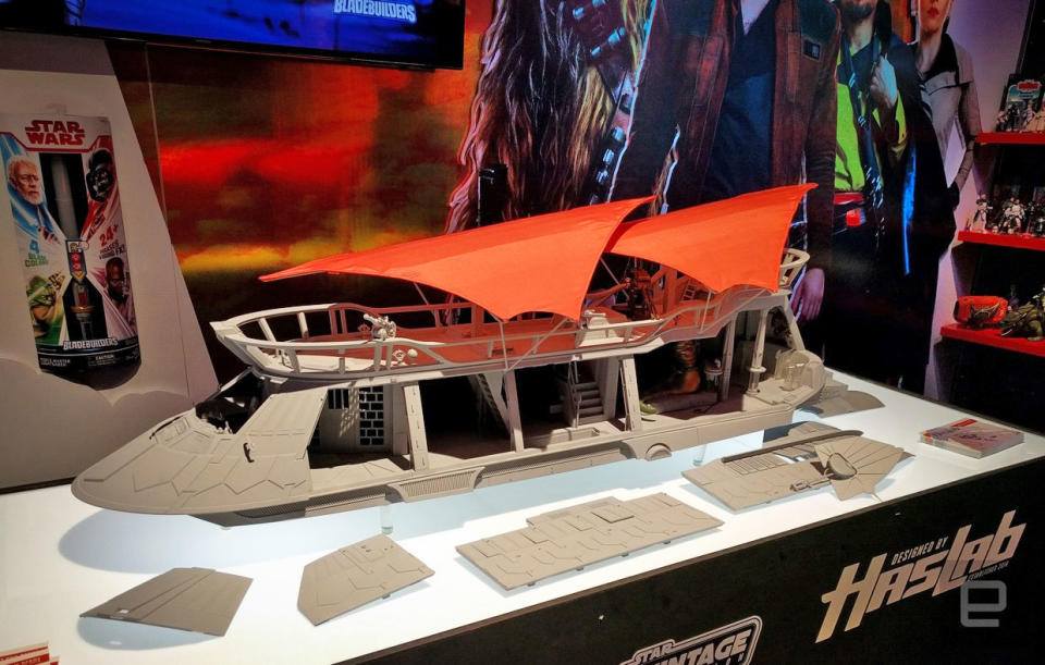 The huge Jabba the Hutt barge replica Hasbro showed off at Toy Fair this year