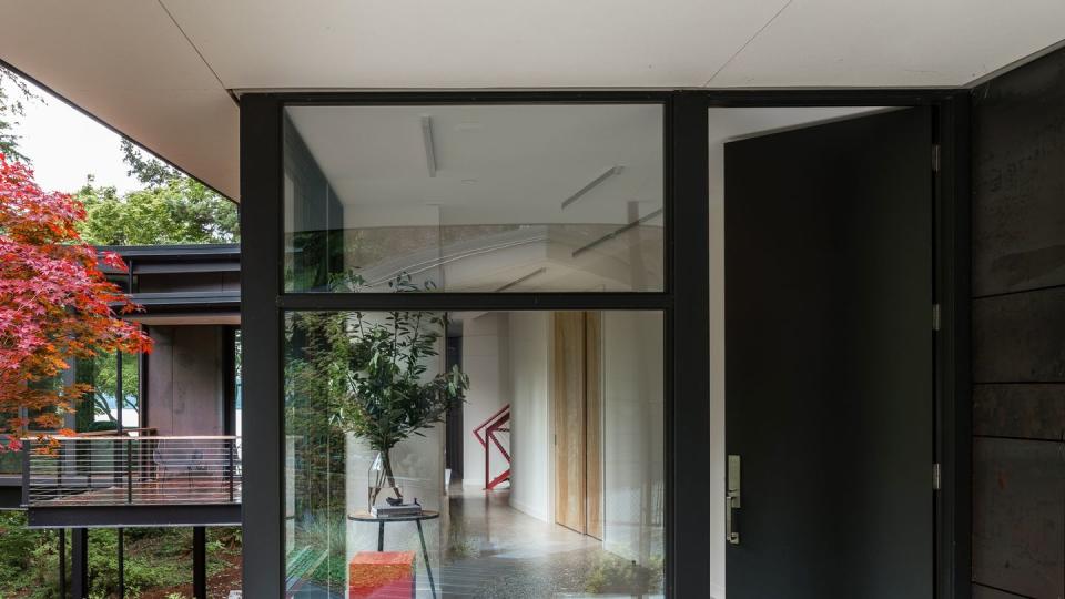 modern house front door entrance