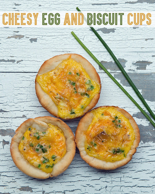 Cheesy Egg and Biscuit Cups