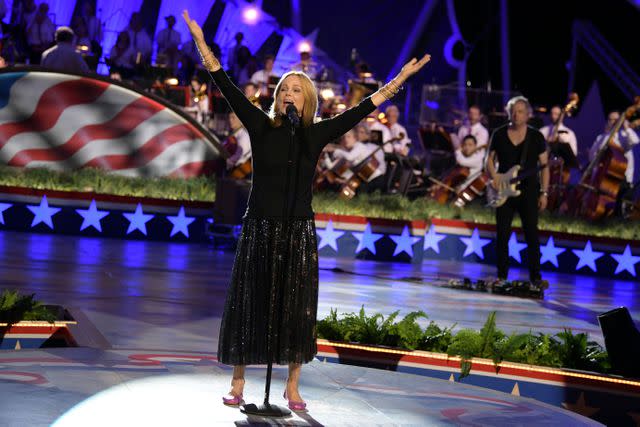 <p>Kristina Bumphrey/Shutterstock </p> Belinda Carlisle rehearses for A Capitol Fourth on July 3, 2023