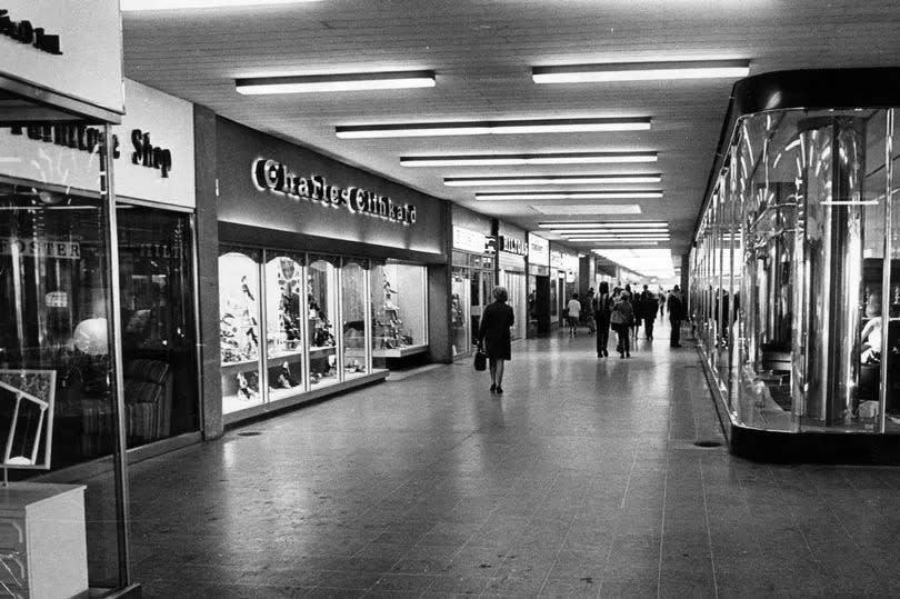 Stockton shops , including Charles Clinkard, in 1973