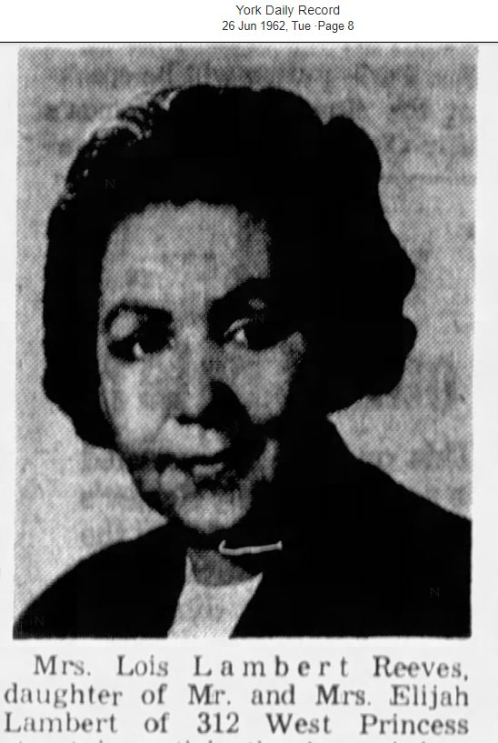 Lois Lambert Reeves attended William Penn Senior High School, and by the time she graduated in 1935, her poetry had been published in the school and local newspapers.