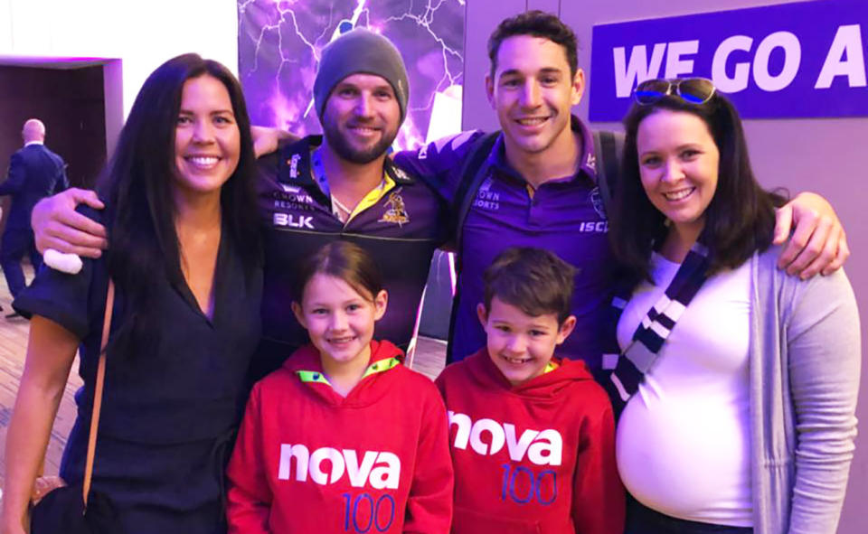 Billy Slater with wife Nicole, sister Sheena and brother-in-law Ryan Craig.