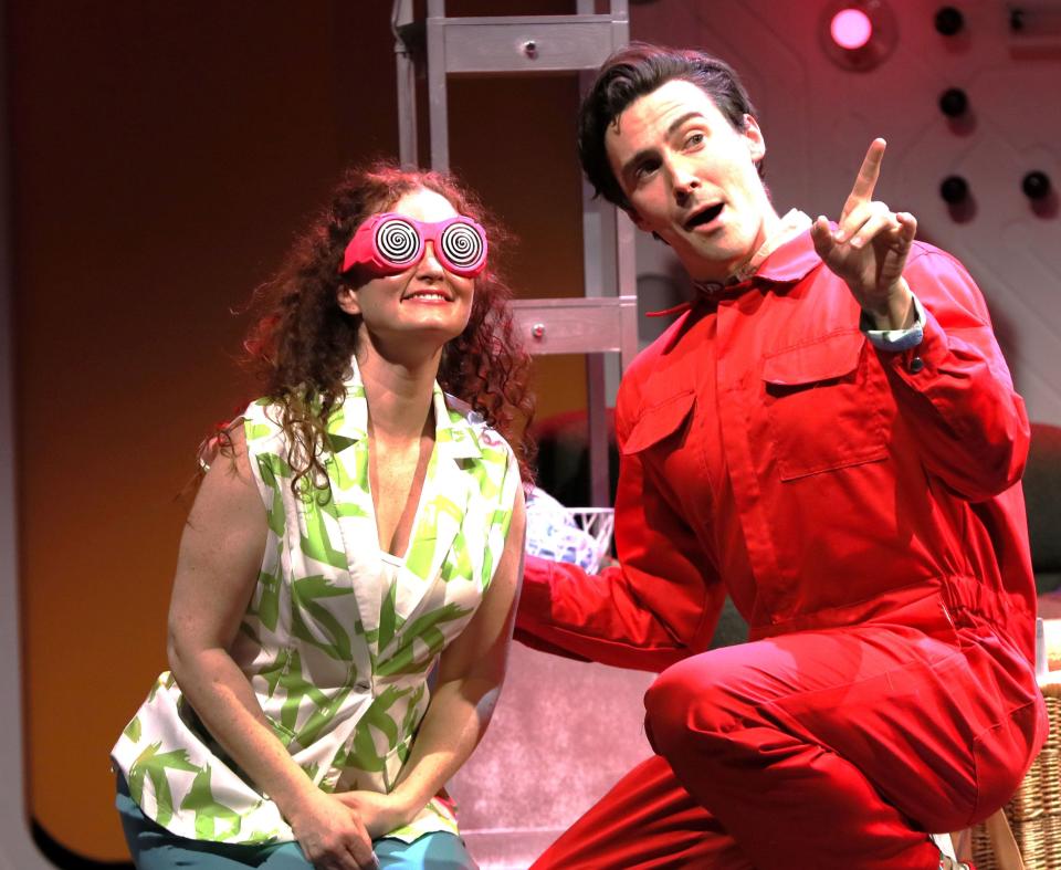 Autumn Hurlbert and Jimmy Nicholas in "The Perfect Mate" staged through March 17 at Greer Cabaret Theater in Pittsburgh.