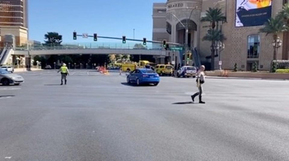 Law enforcement on the scene of the mass stabbing attack (KSNV)