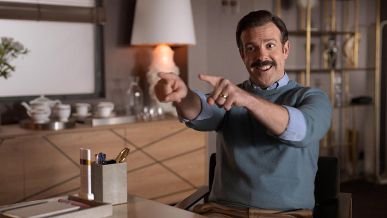 Jason Sudeikis in “Ted Lasso,” now streaming on Apple TV+.​ (Apple TV+)