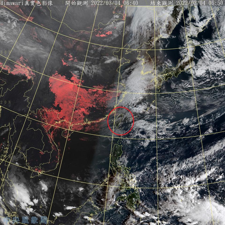 中央氣象局表示，今天全台各地包括澎湖、金門，大多為多雲到晴的好天氣，只有基隆北海岸、東半部地區與馬祖可能有零星短暫雨。   圖：中央氣象局/提供